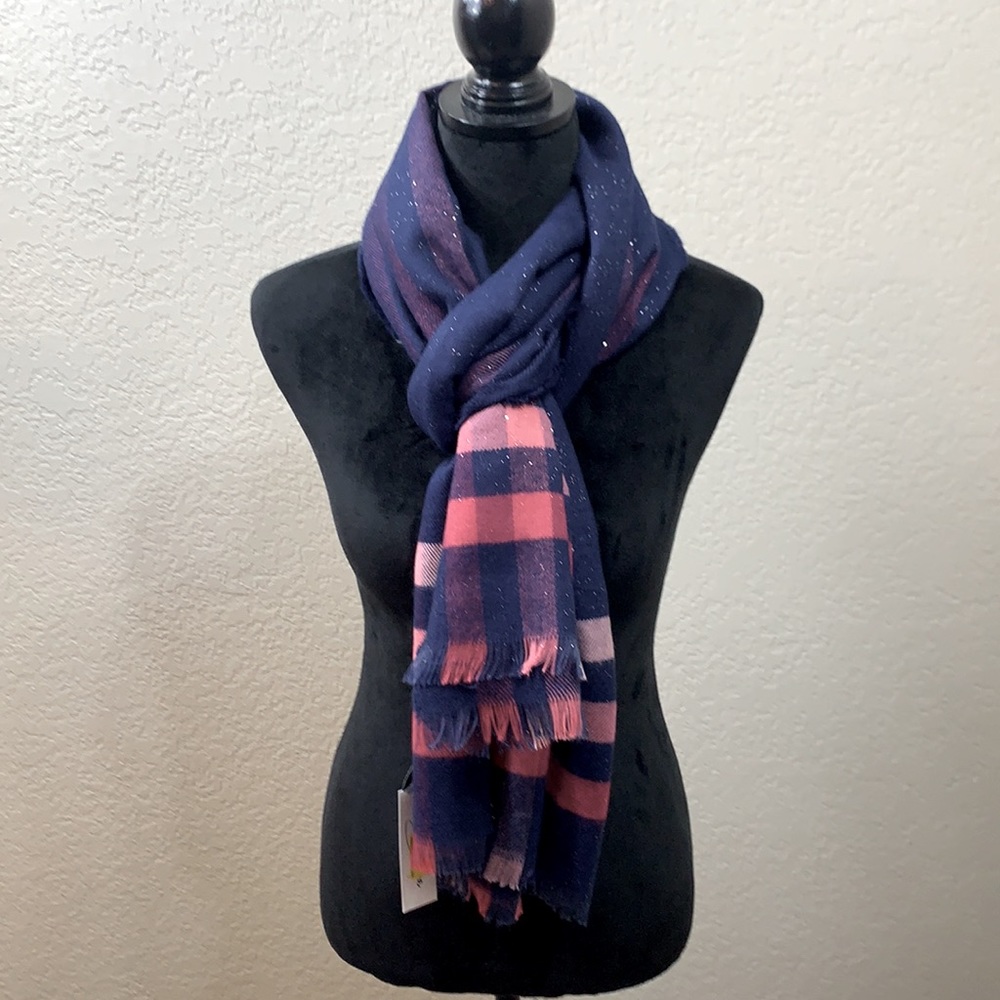 NWT Anna & Ava Scarf / Wrap Navy & Pink Colors